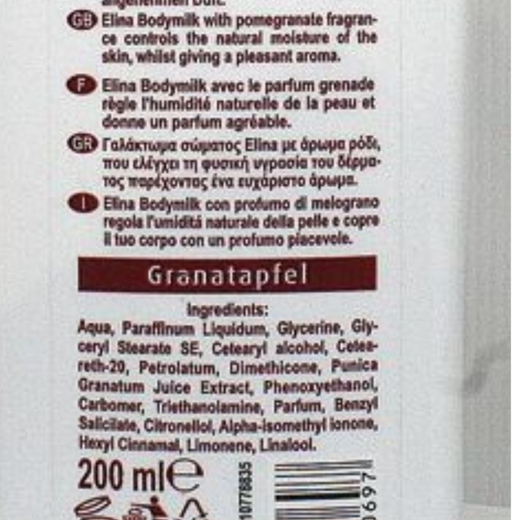 2 St.x 200 ml Elina Granatapfel Body Milk