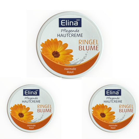 3 St. x150 ml Creme Elina  Ringelblume in Dose