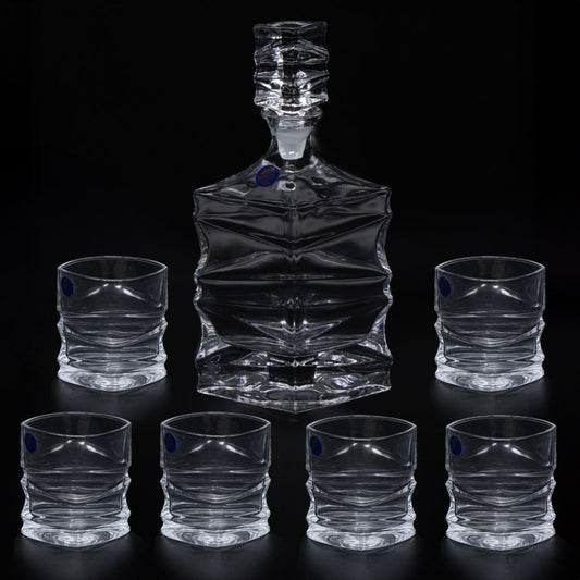 Whiskyglas-Set Karaffe 1 L + 6 Gläser 250 ml