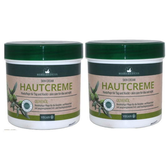 2 St.Herbamedicus Hautcreme Olivenöl Tages + Nachtpflege 250 ml