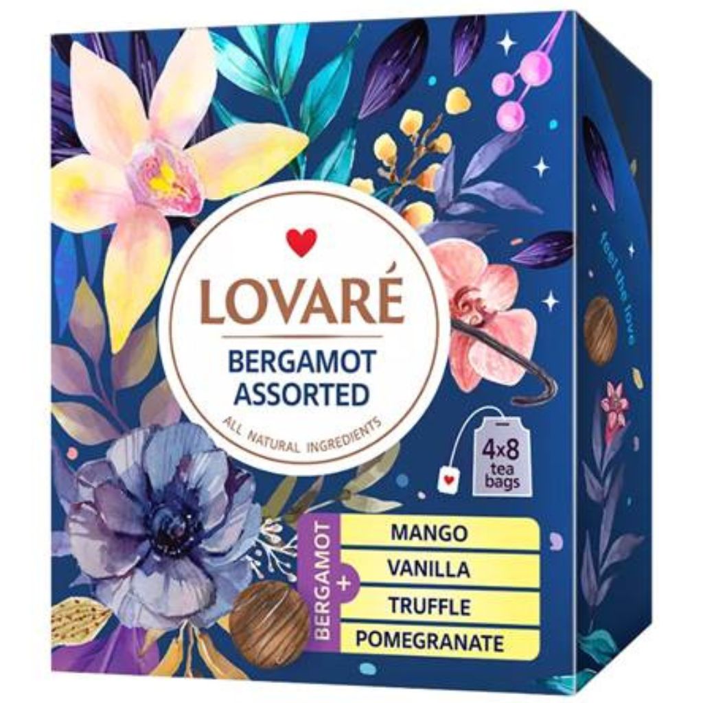 Lovare Schwarzteeset Bergamotte (32 x 2 g)