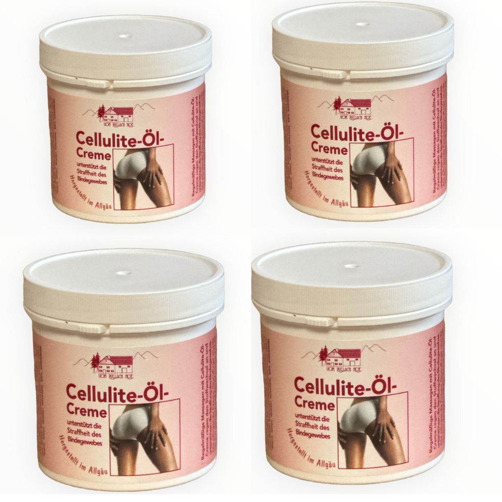 4 x 250 ml Cellulite-Öl-Creme Von Pullach Hof