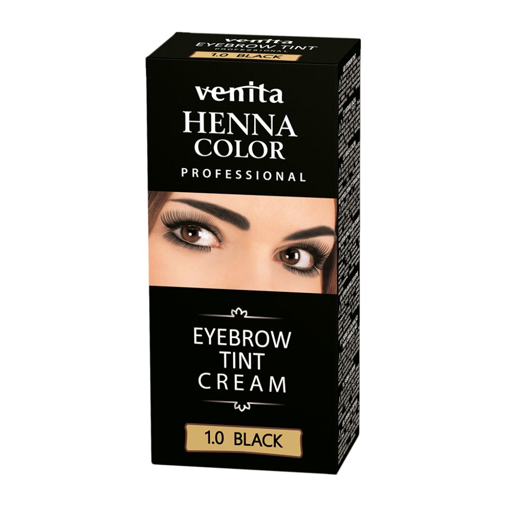 Venita Henna-Farbe für Augenbrauen-Henna Color Professional Ton 1.0Black 15 g