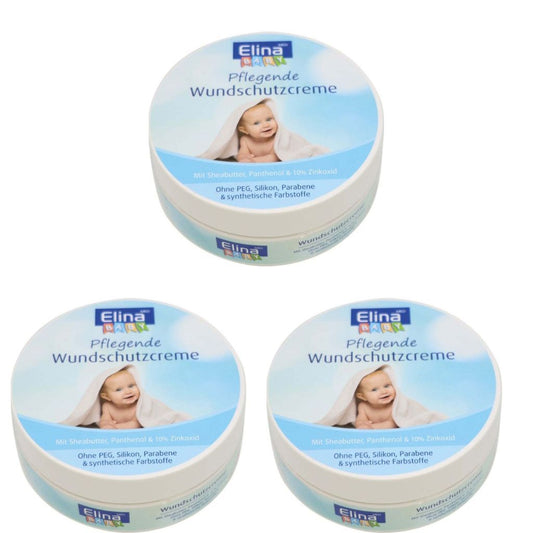 3 St.x 200 ml Elina Baby Wundschutzcreme Babycreme