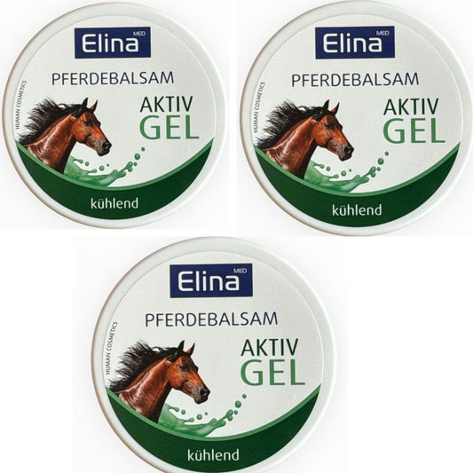 3x150 ml Elina Pferdebalsam Aktivgel  Kühlend