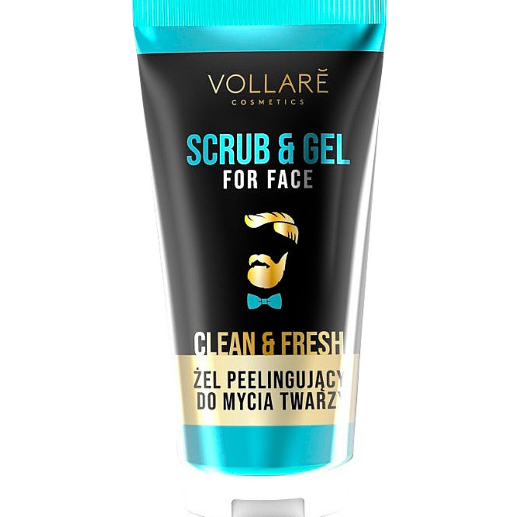 Vollare Cosmetics Men line Gel-Peeling für Gesicht  mit Hopfen +Panthenol 250ml