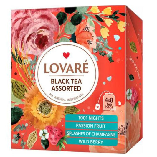 Lovare Schwarztee Assortie in Teebeutel 32*2gr