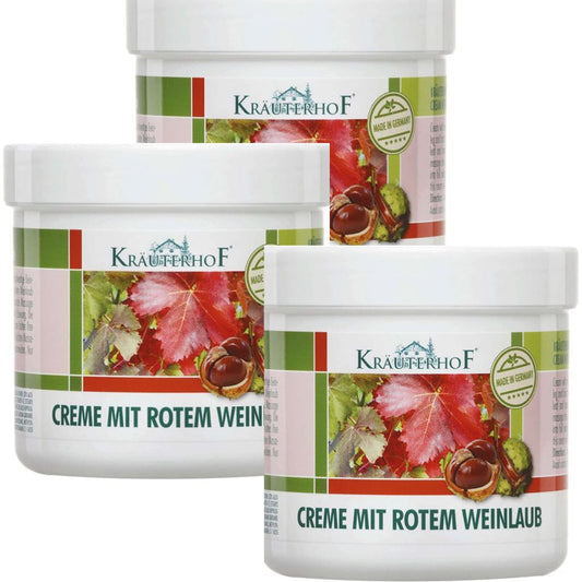 3 St.x250 ml Kräuterhof Creme mit rotem Weinlaub