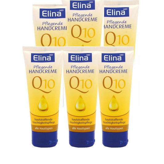 6 St.x 75 ml  ELINA MED Pflegende Handcreme Q10 hautstraffend