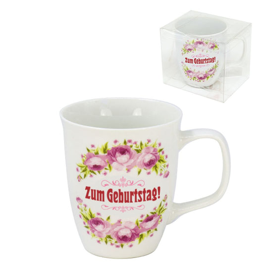 Teetasse Becher Tasse "Zum Geburtstag!" 0,4 l