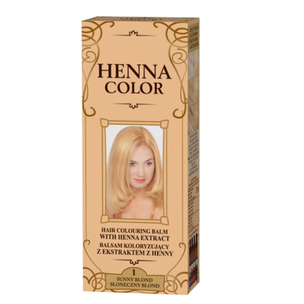 "Henna Color" Färbebalsam mit Henna-Extrakt №1 Sonnenblond  75 ml.