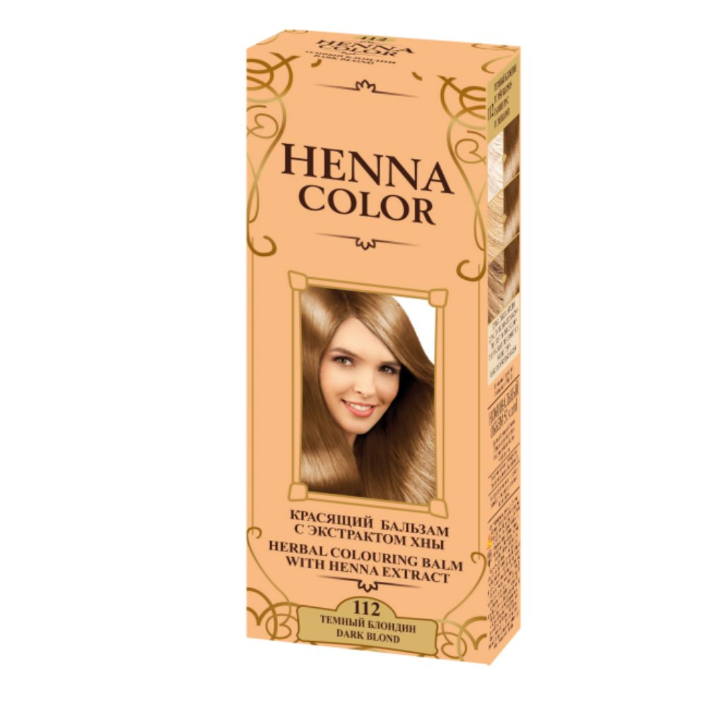 "Henna Color" Färbebalsam mit Henna-Extrakt №112 Dunkelblond 75 ml.