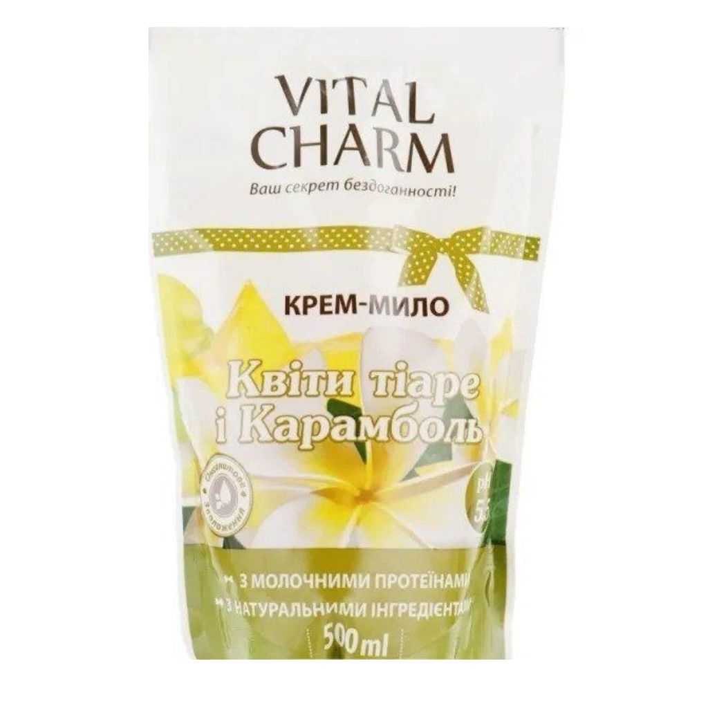 VITAL CHARM Flüssigseife Doypack Tiareblüten und Karambolen